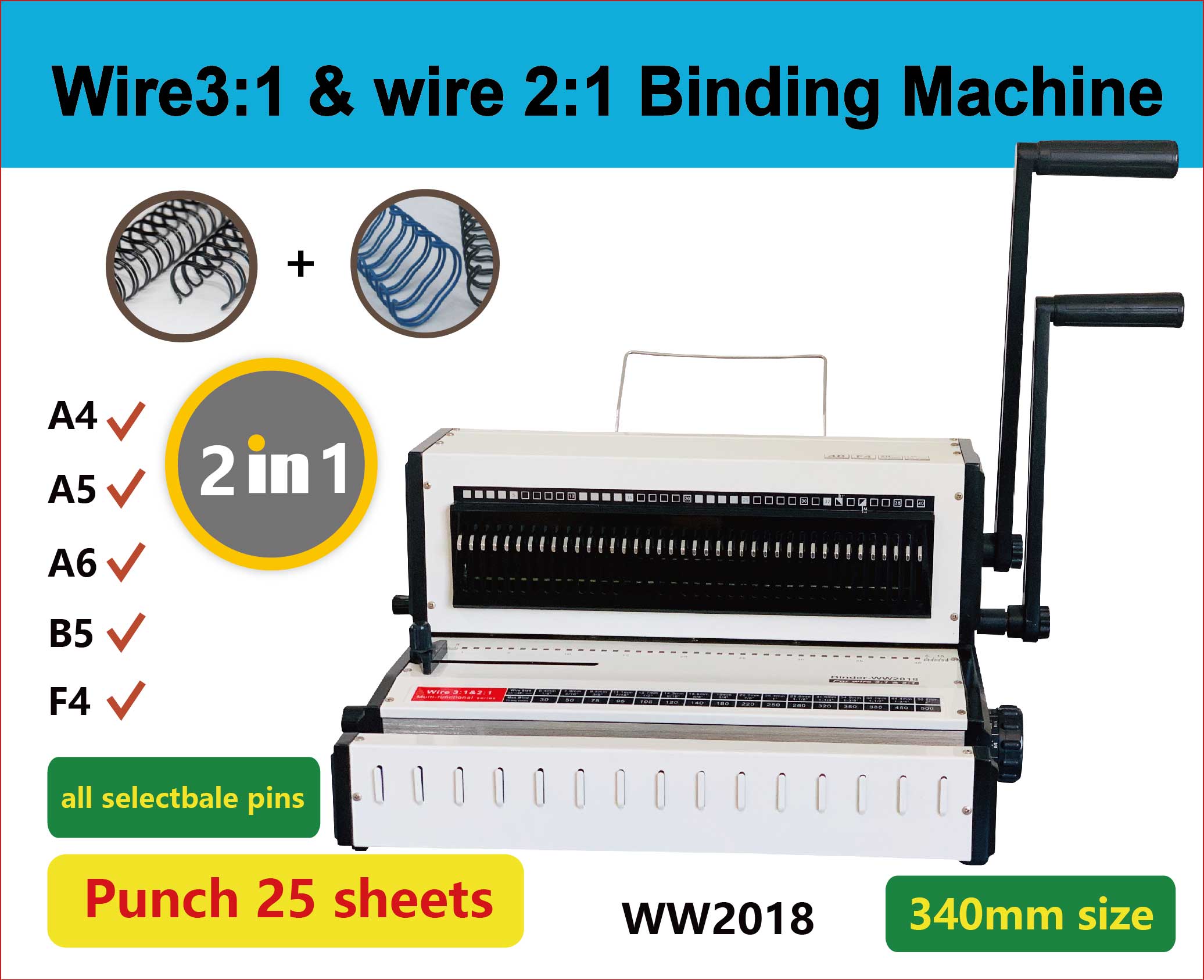 WW2018 데스크탑 다기능 수동 스파이럴 코일 싱치  - Binding Machine Comb 리뷰 및 가격